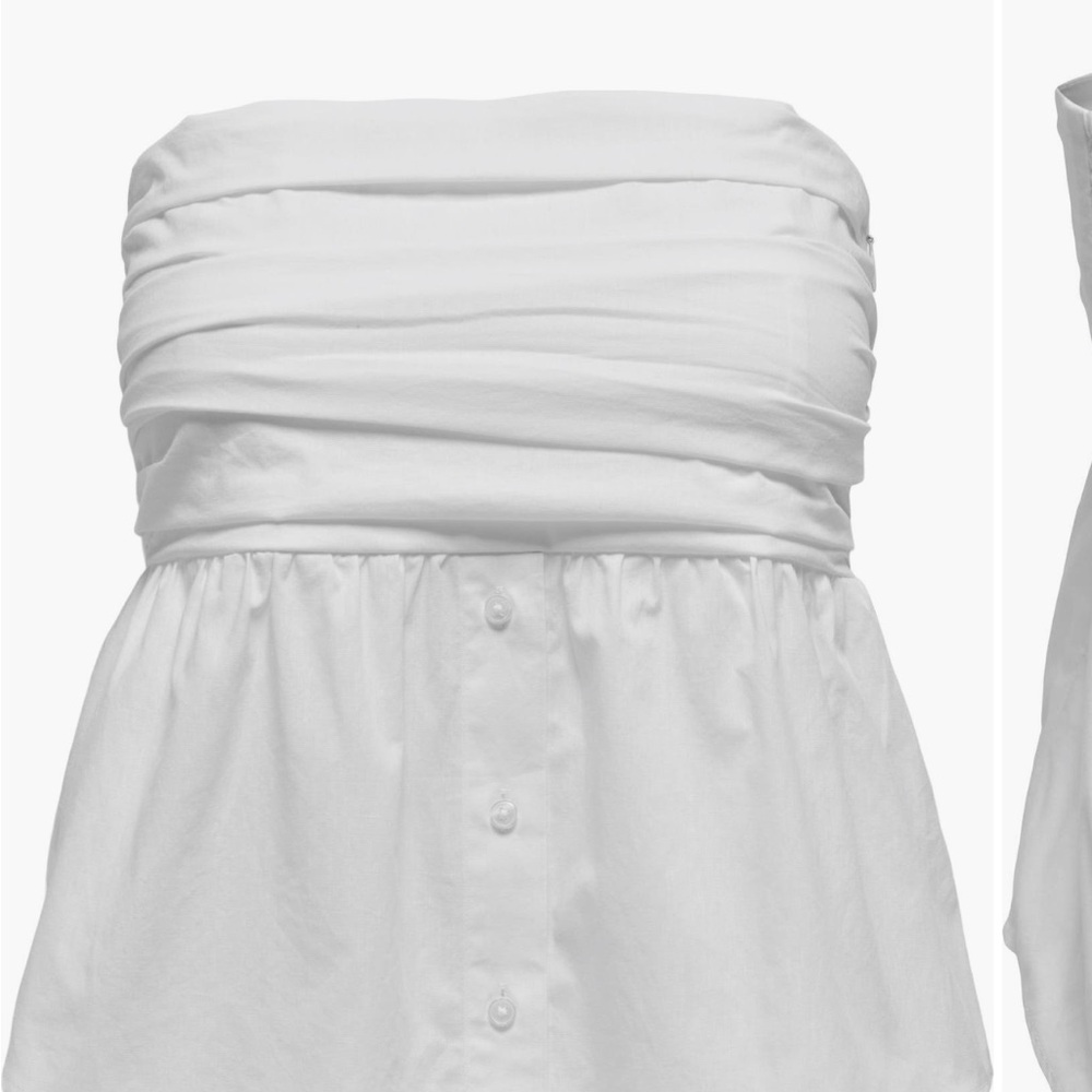 Elegant White Strapless Dress